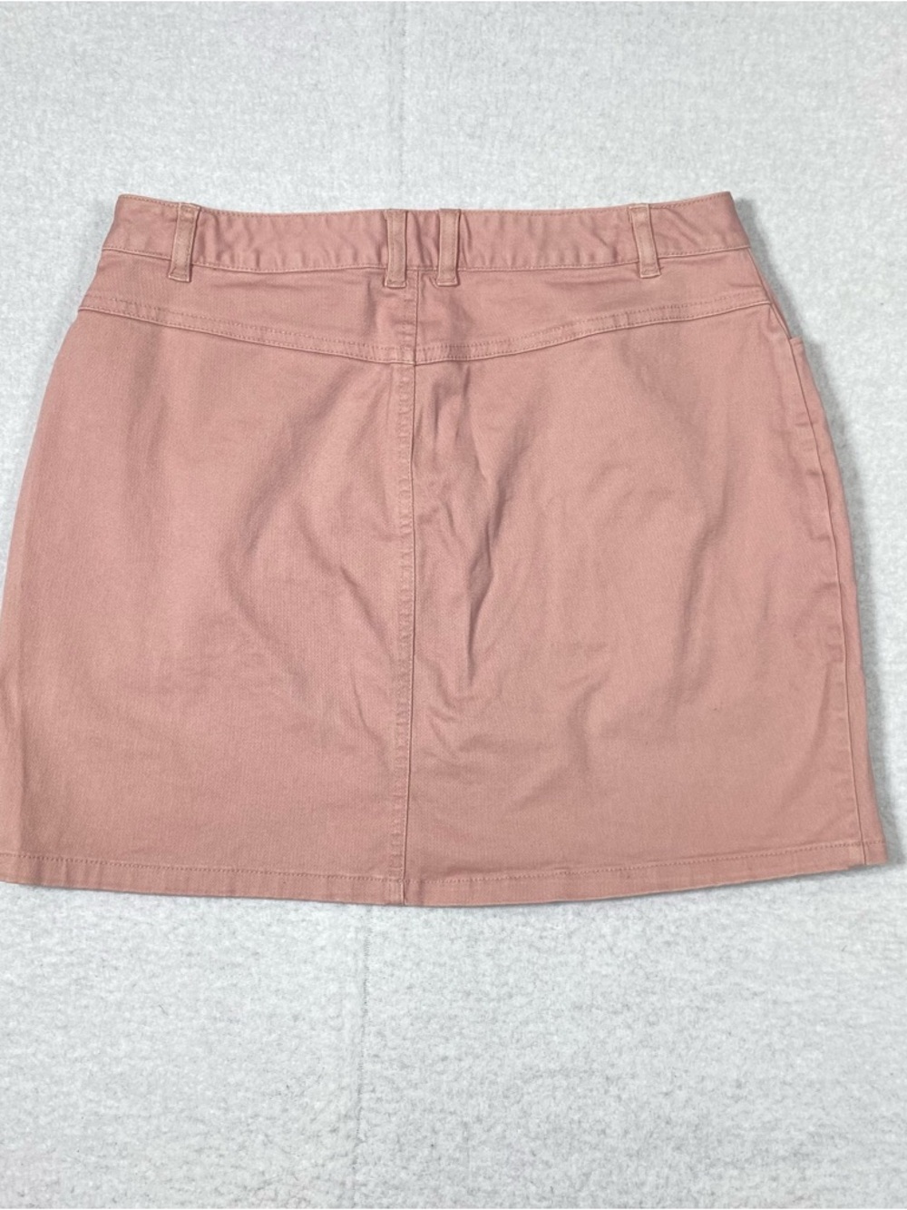Forever 21 Mini Jean Skirt Women's M Dusty Rose Pink Y2K Pockets Flirty Denim - Picture 6 of 11